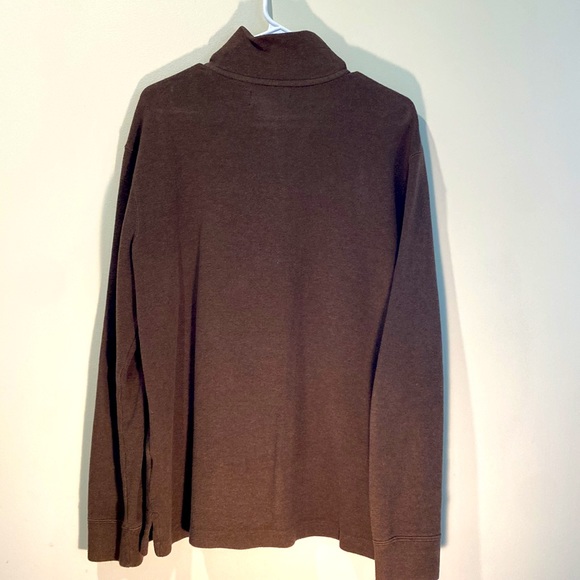 Mens Brown Polo Quarter-zip Sweater - Picture 6 of 7